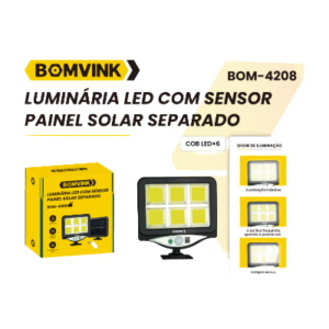 LUMINARIA LED COM SENSOR BOMVINK BOM-4208