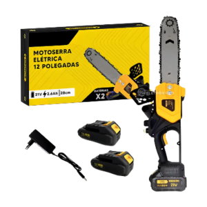 MINI MOTOSSERRA PORTÁTIL A BATERIA 12 POLEGADAS BOMVINK BOM-9104