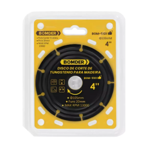 DISCO DE CORTE DE TUNGSTENIO PARA MADEIRA 4 POLEGADAS BOMVINK BOM-5101