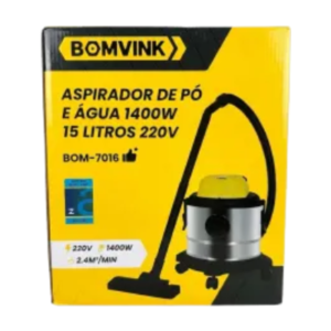 ASPIRADOR DE PÓ E ÁGUA 1400W 15 LITROS 220V BOMVINK BOM-7016
