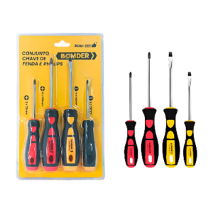 CONJUNTO CHAVE DE FENDA E PHILLIPS BOMVINK BOM-3111