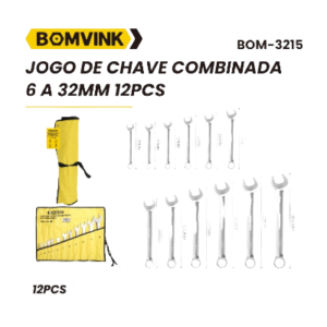 JOGO DE CHAVE COMBINADA 6 A 32MM 12PCS BOMVINK BOM-3215