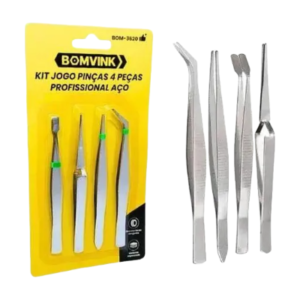 KIT JOGO PINÇAS E PCS PROFISSIONAL BOMVICK BOM-3620