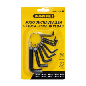 JOGO DE CHAVE ALLEN 1.5MM A 10MM-10 PEÇASBOMVINK BOM-3216