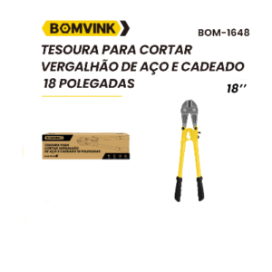 TESOURA PARA CORTAR VERGALHÃO DE AÇO E CADEADO 18 POLEGADAS BOMVINK BOM-1648