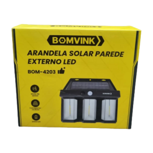 ARANDELA SOLAR PAREDE EXTERNO LED BOMVINK BOM-4203