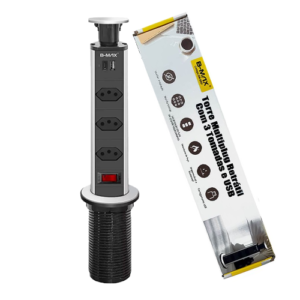 TORRE RETRÁTIL 3 TOMADAS 1 USB 1 PD B-TEK BM-8691