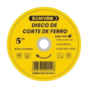 DISCO DE CORTE PARA METAL 125MM*3MM  BOMVINK BOM-5140