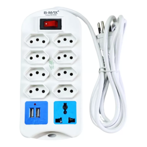 EXTENSÃO 9 TOMADAS 2USB 2M B-TEK BM-8688