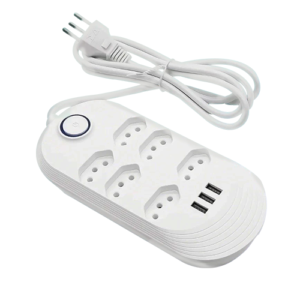 RÉGUA ESTENSÃO 6 TOMADAS 3 USB 2M B-TEK BM-8705A